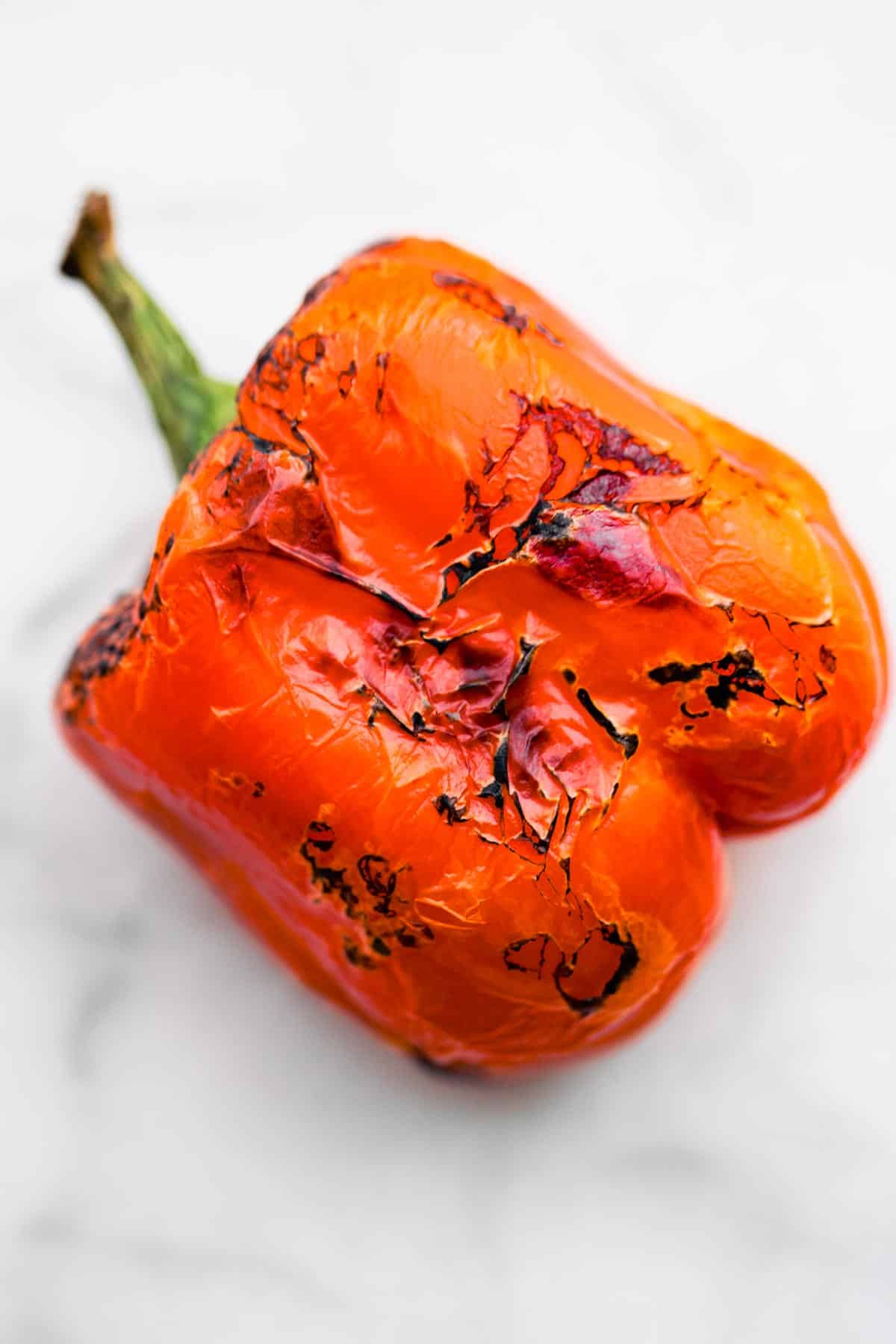 A roasted red pepper.