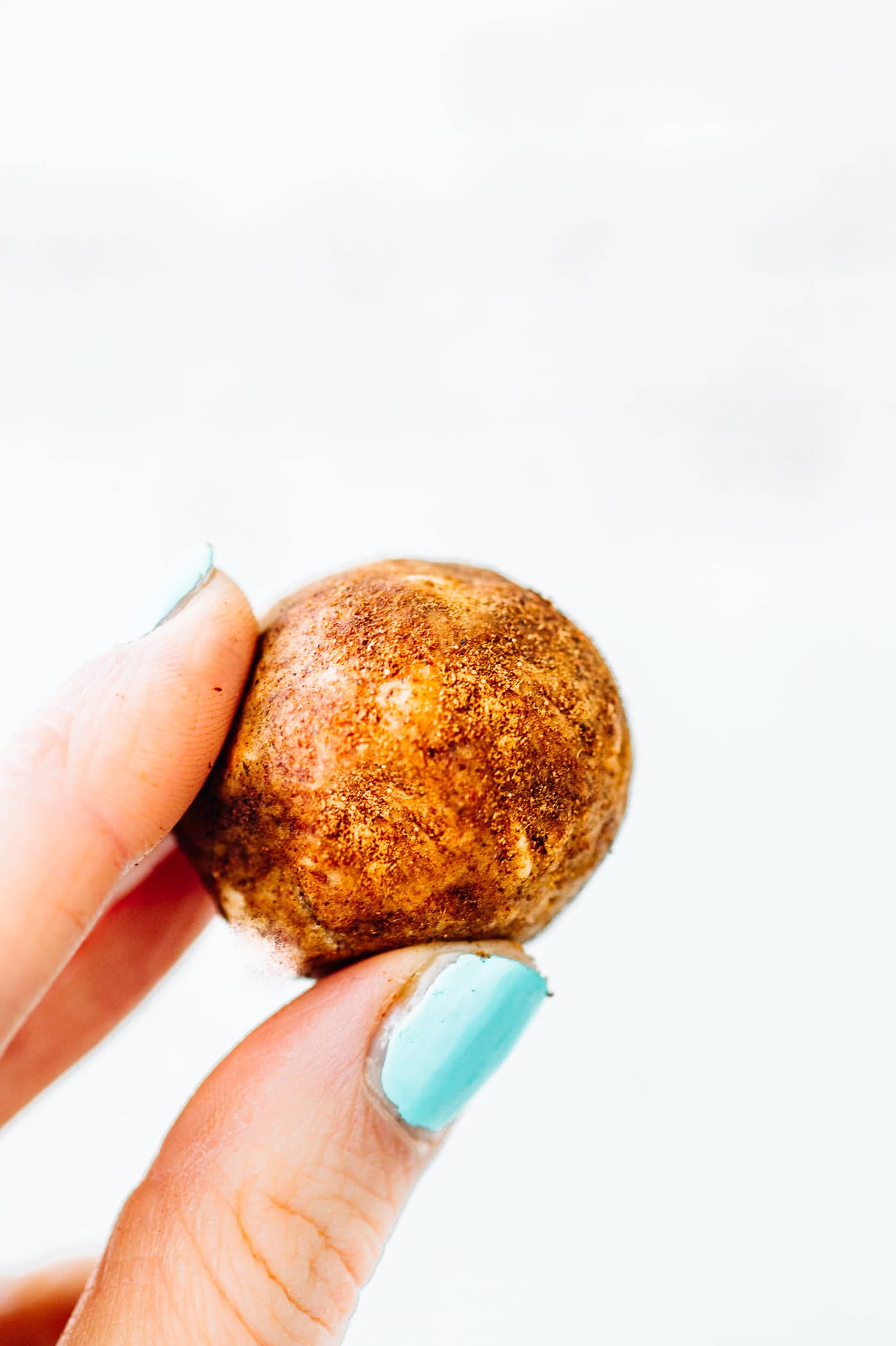 cinnamon bites in hand