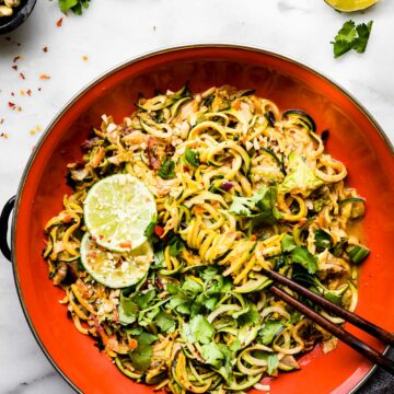 cashew satay spiralized vegetables stir fry update