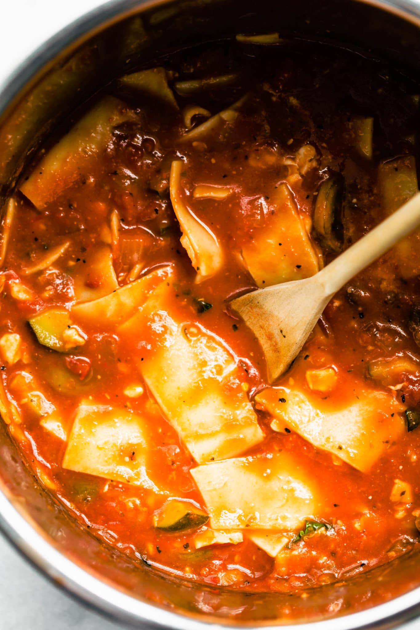 gluten free lasagna noodle soup in instant pot