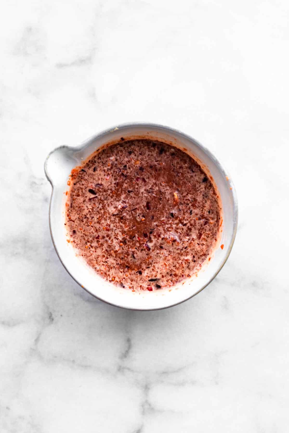 homemade cranberry marinade in a bowl
