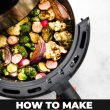 titled image for Pinterest (and shown): Air Fried Vegetables (shown in air fryer)