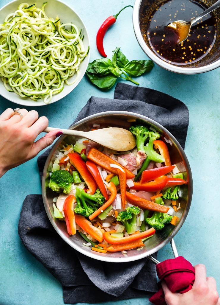 Drunken Chicken Zoodle Casserole (paleo, low carb, light, healthy)