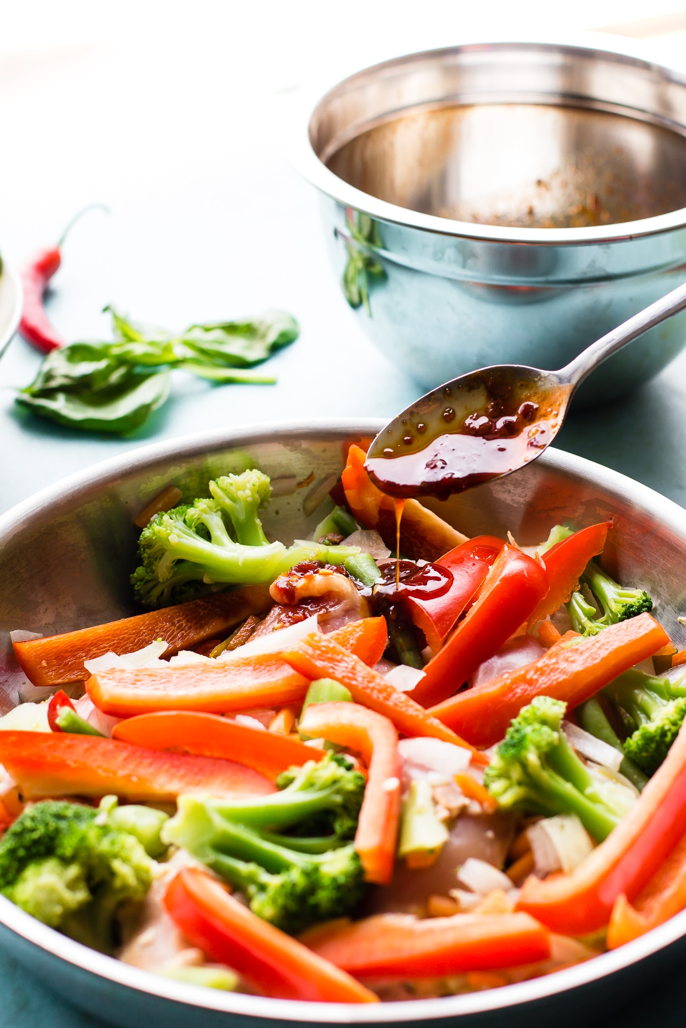 Drunken Chicken Zoodle Casserole takes a spin on the original Pad kee mao Asian stir fry and puts it in casserole form. A paleo zucchini noodle casserole with tons of flavor, Thai spices, and simple healthy ingredients! A delicious, light, high protein, low carb recipe. | CotterCrunch.com