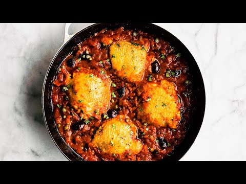 Skillet Chicken Puttanesca